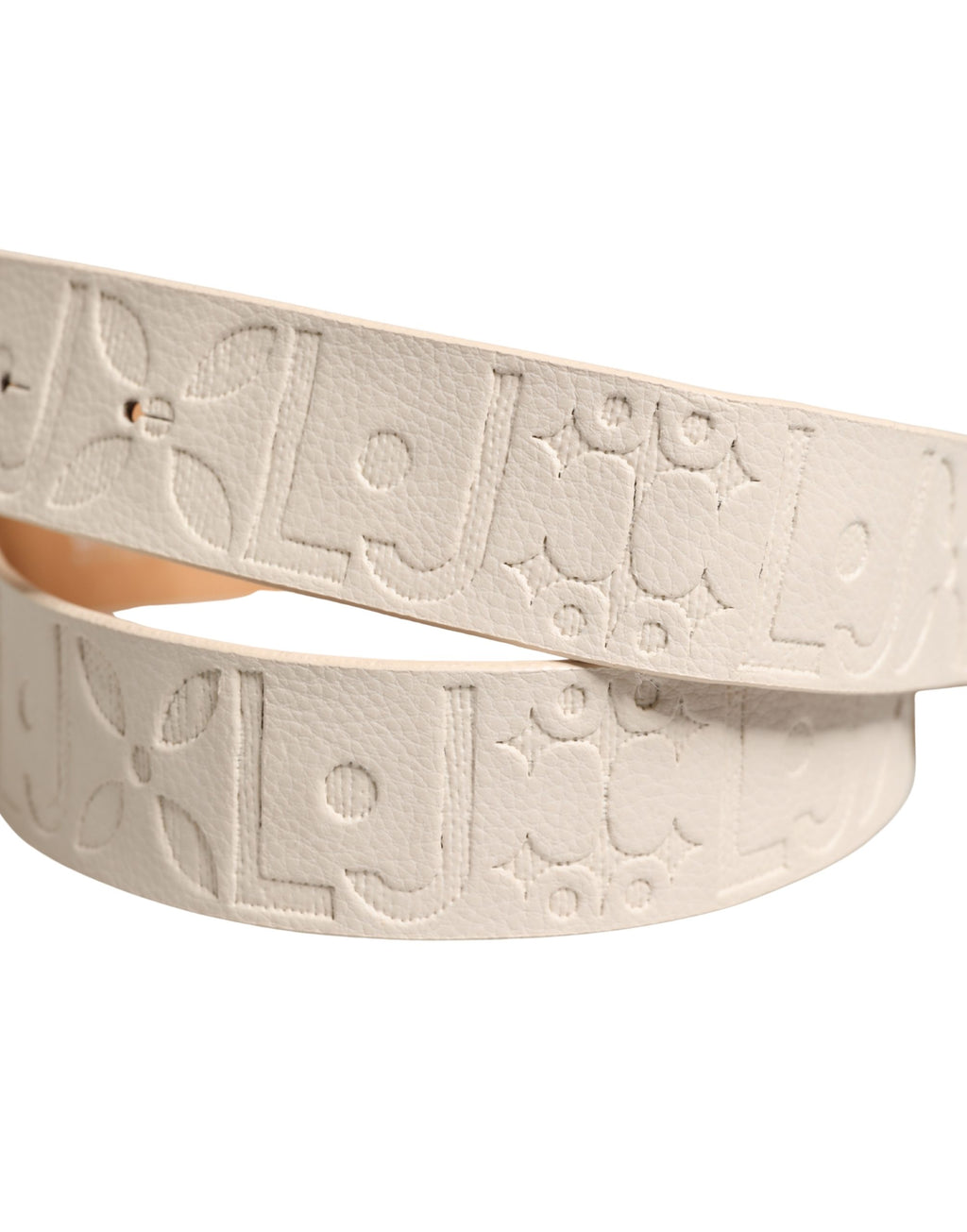 Ceinture large femme Liu Jo en cuir beige avec boucle ardillon en métal argenté