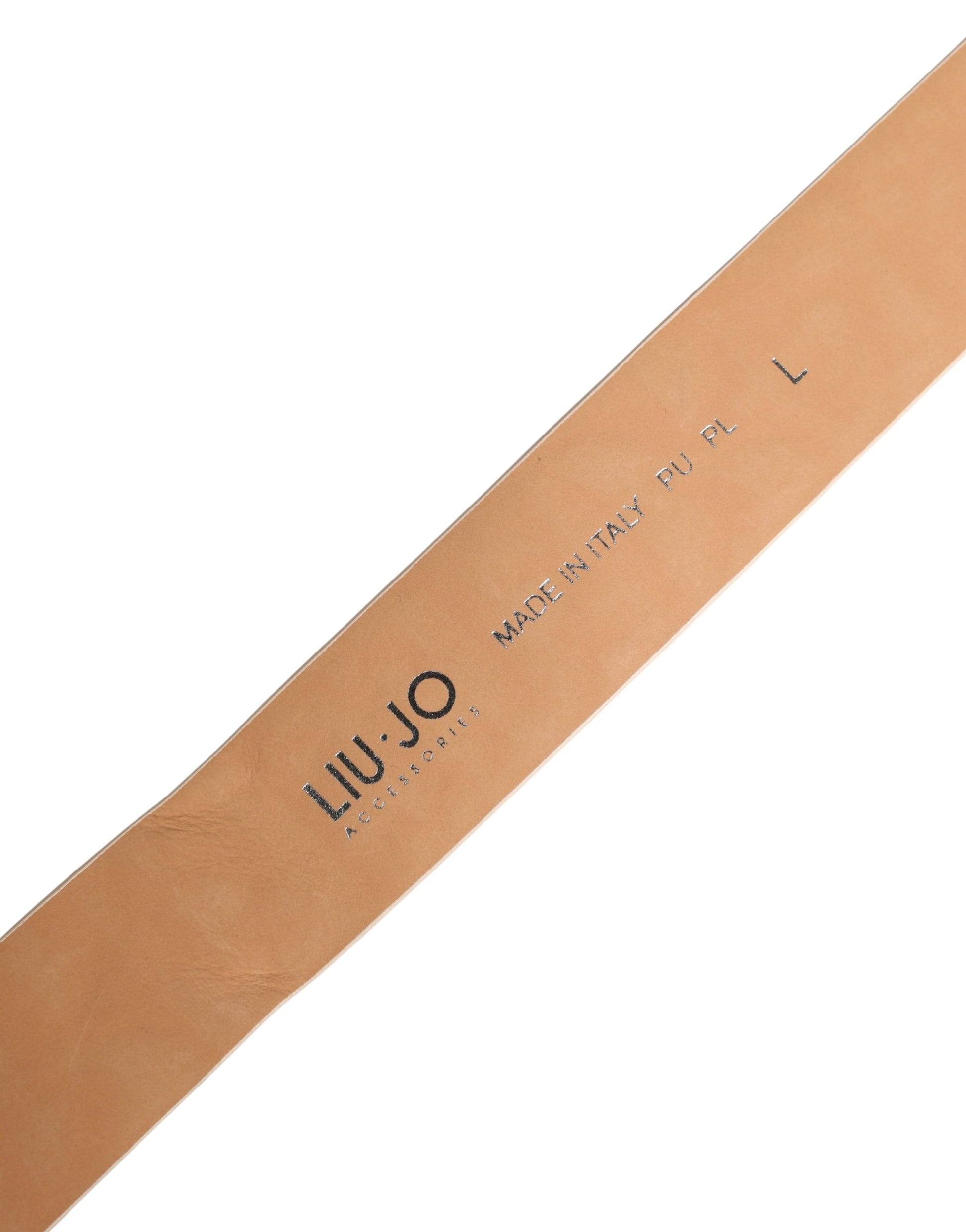 Ceinture large femme Liu Jo en cuir beige avec boucle ardillon en métal argenté