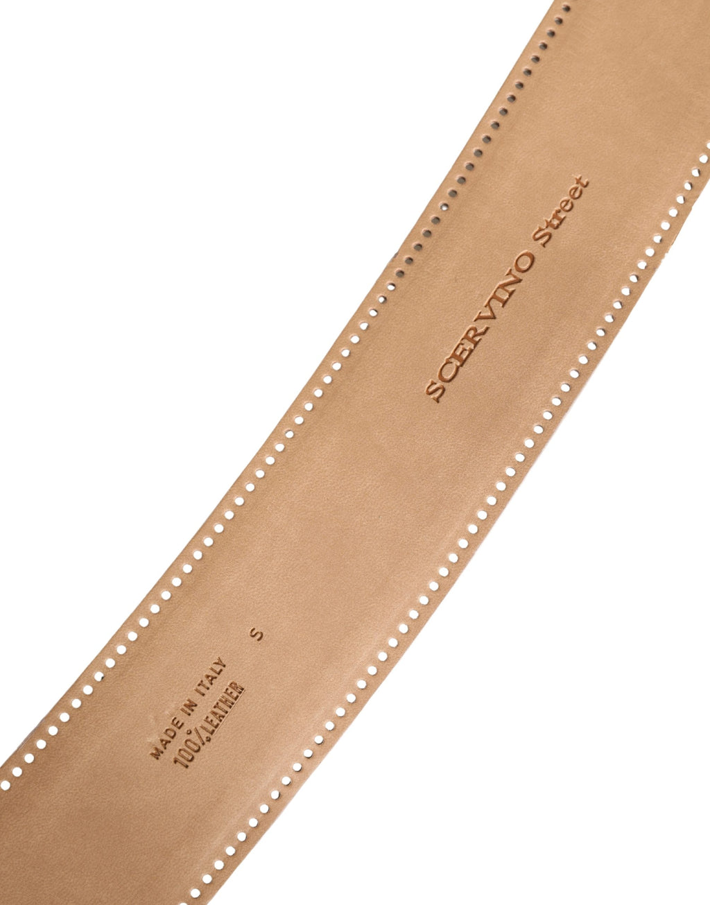 Ceinture Scervino Street en cuir blanc texturé avec large boucle en métal argenté