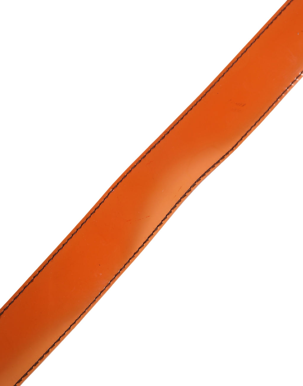 Ceinture Miu Miu en PVC orange pour femme, boucle carrée