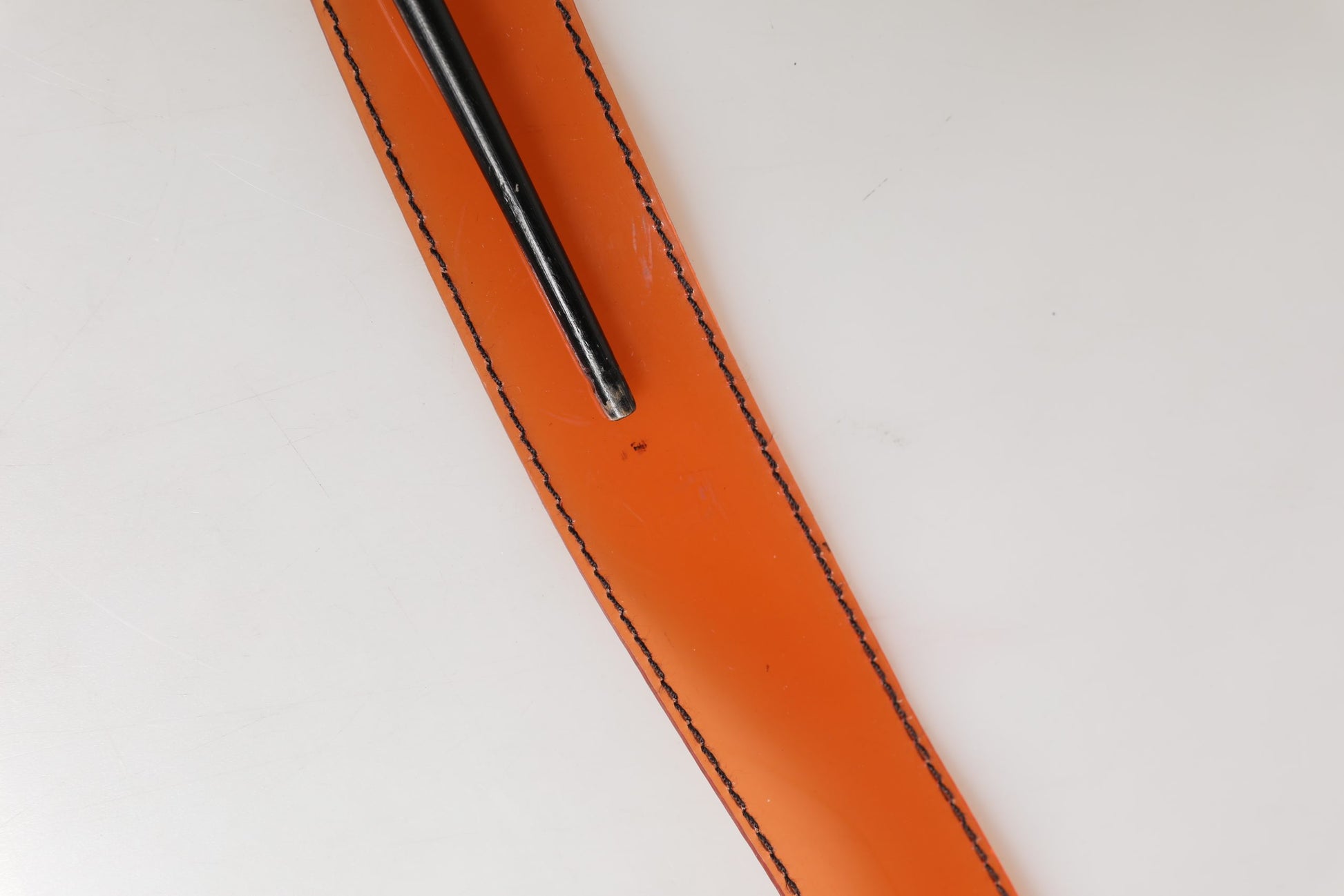 Ceinture Miu Miu en PVC orange pour femme, boucle carrée