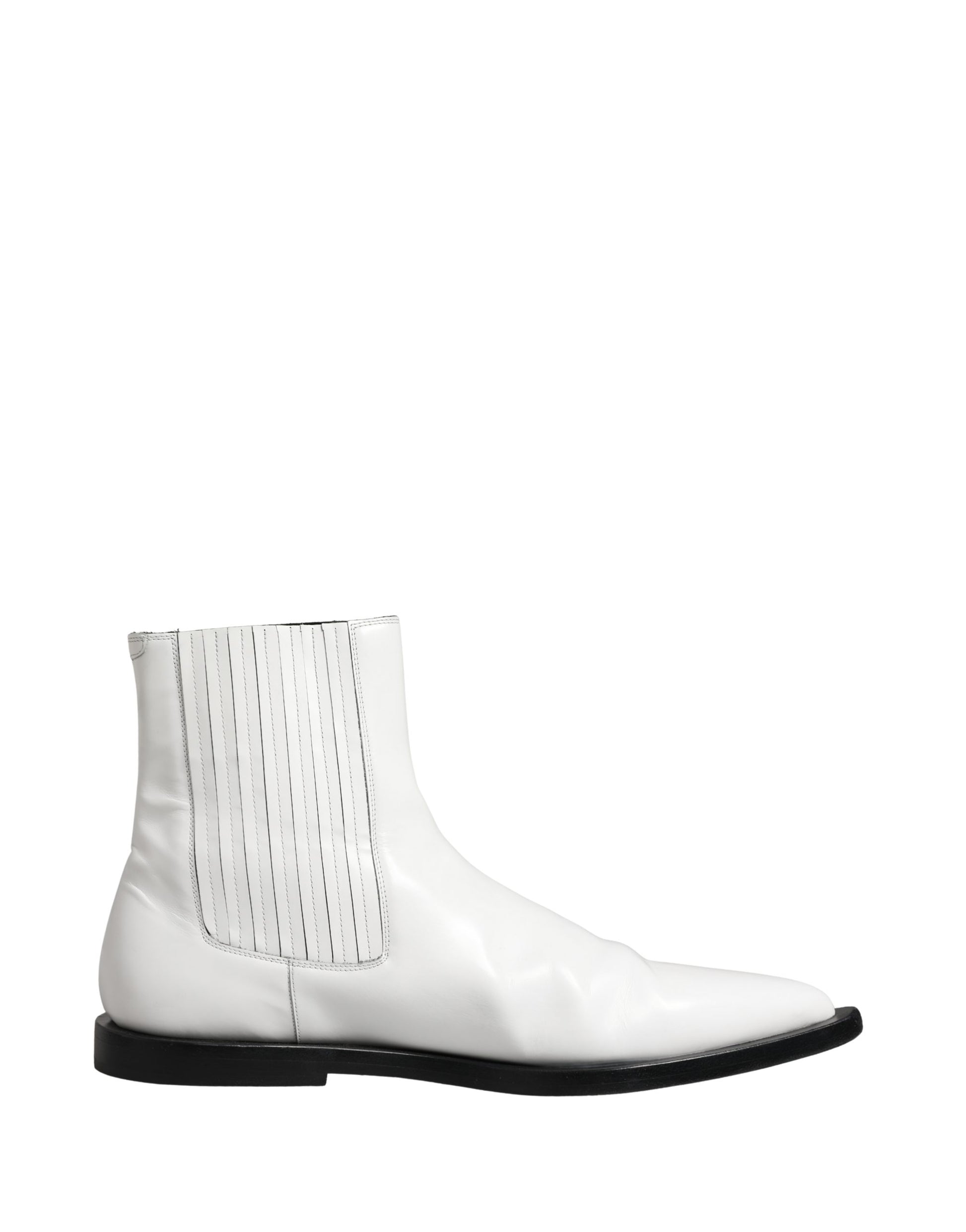 Bottes Chelsea à enfiler en cuir blanc Dolce & Gabbana
