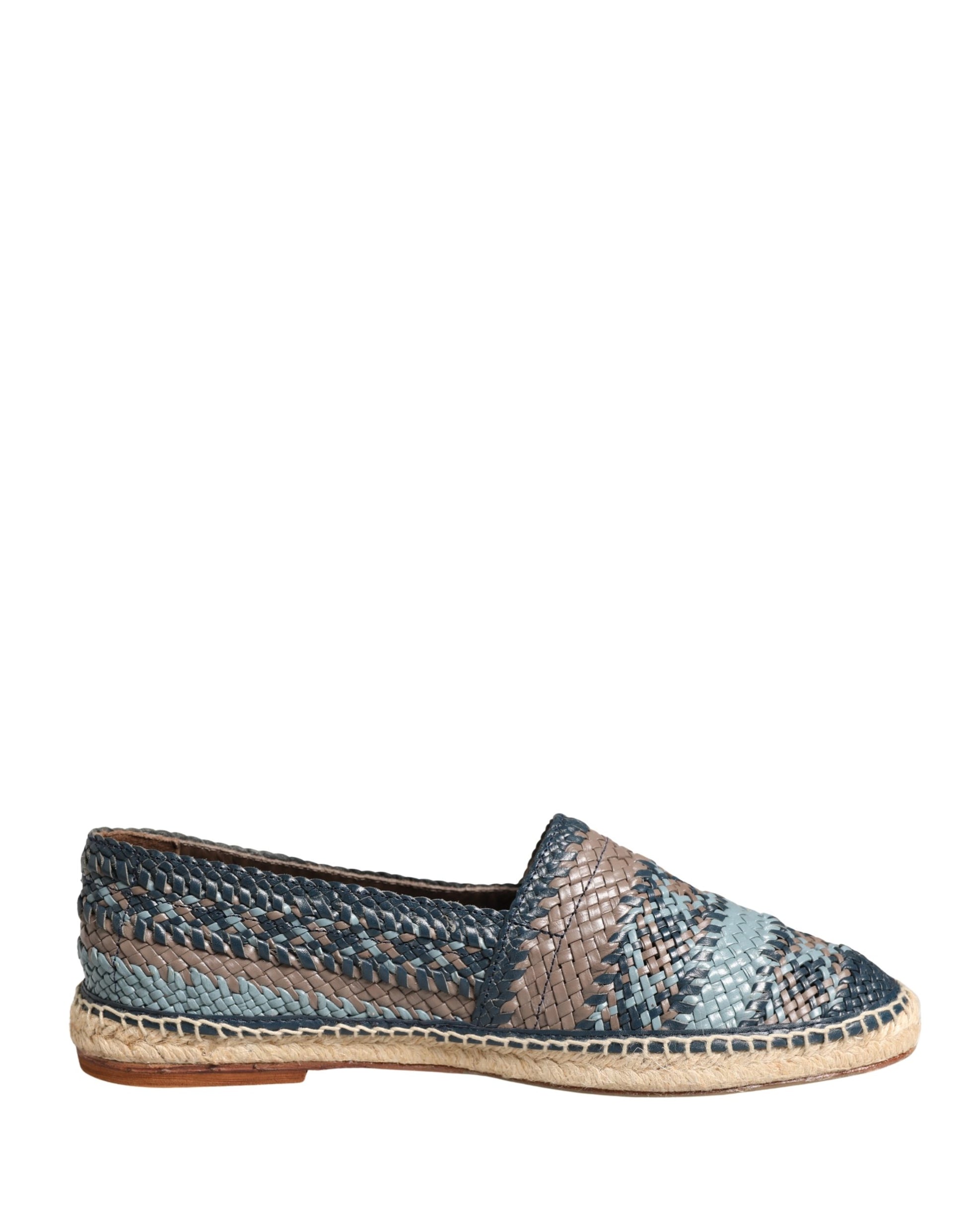 Chaussures espadrilles Dolce & Gabbana en bison bleu-gris à enfiler