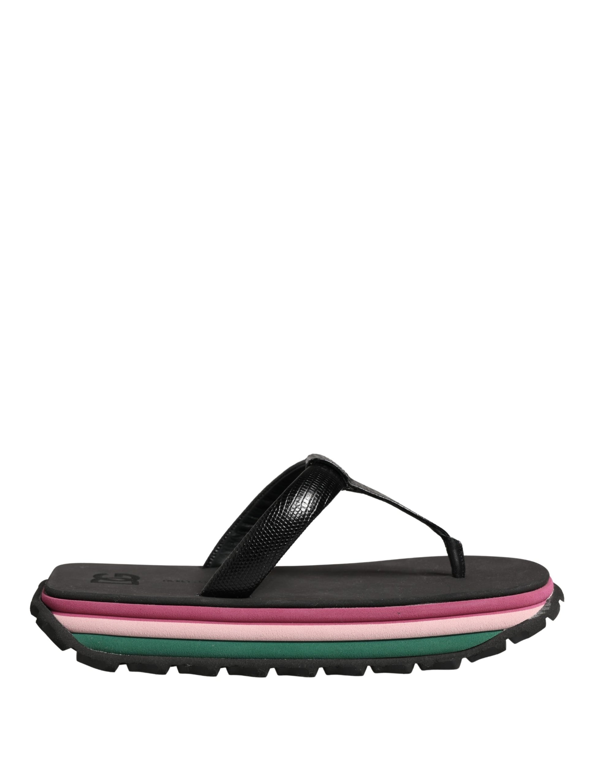 Tongs Chunky Dolce & Gabbana multicolores en caoutchouc