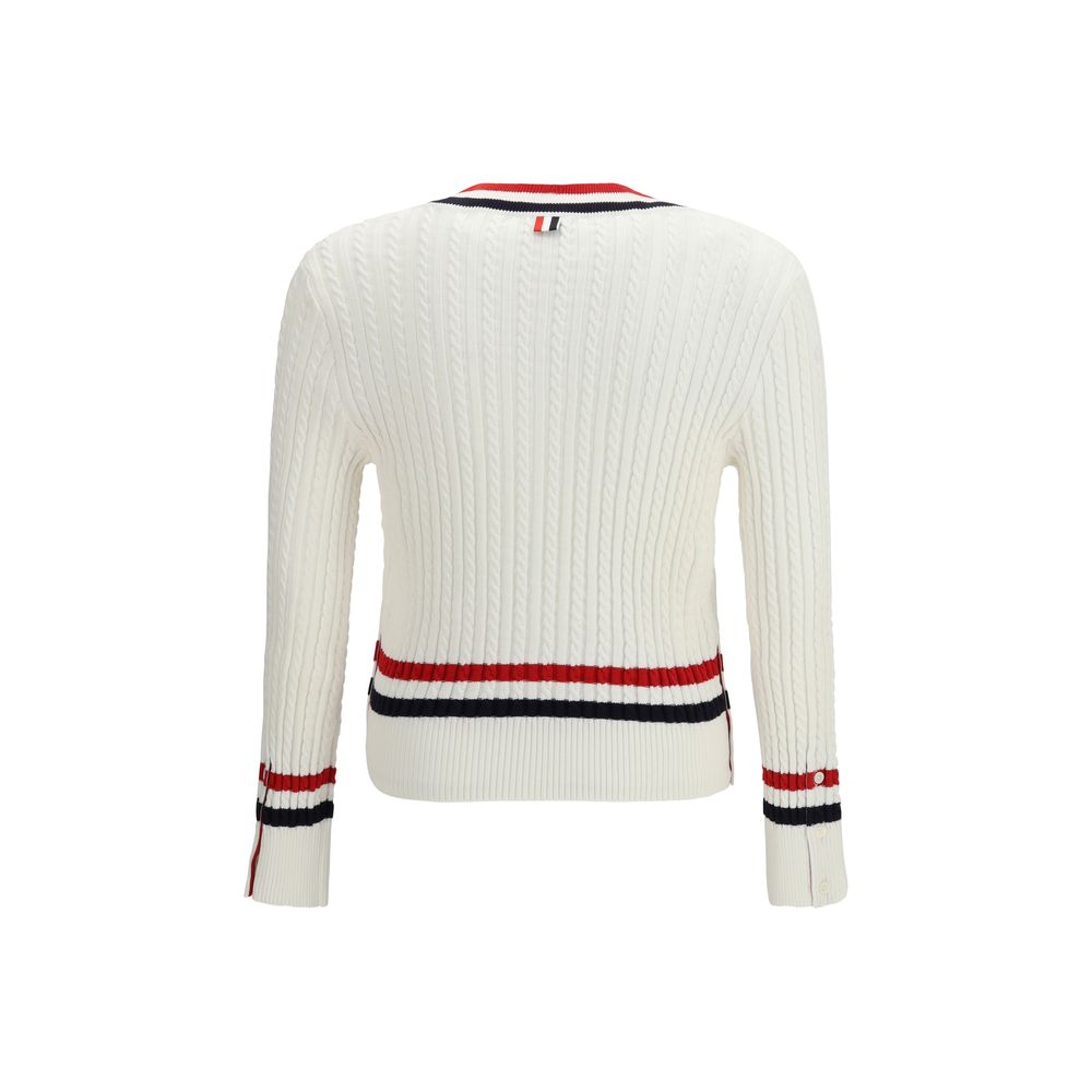 Sweat-shirt en coton blanc Thom Browne