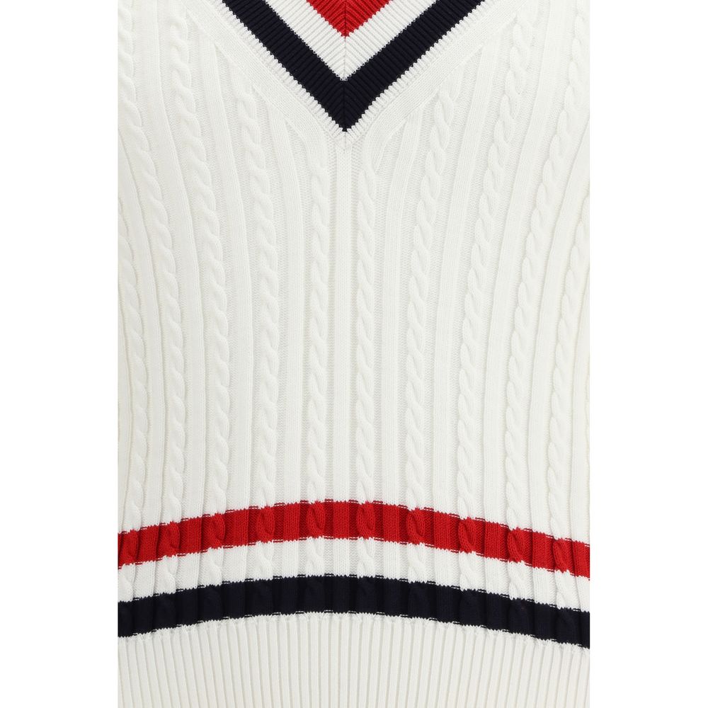 Sweat-shirt en coton blanc Thom Browne