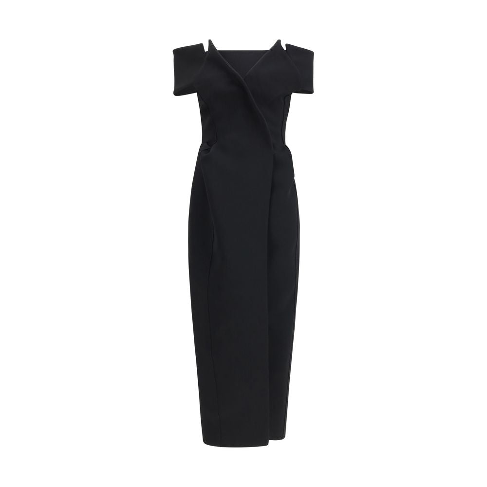 Robe de cocktail Khaite en polyester noir