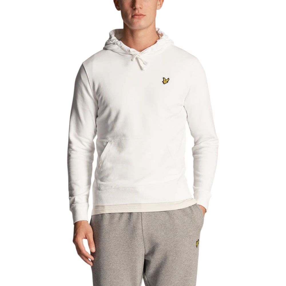 Sweat à capuche en coton blanc Lyle & Scott