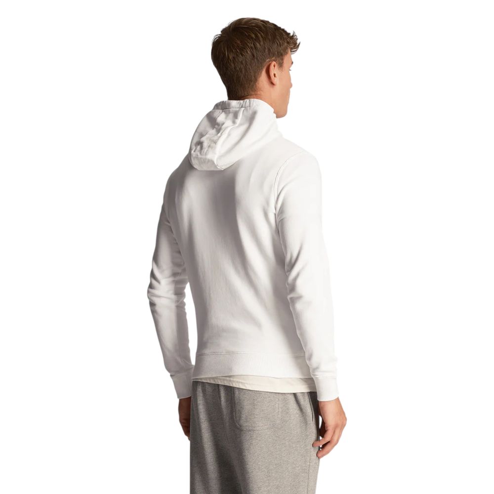 Sweat à capuche en coton blanc Lyle & Scott