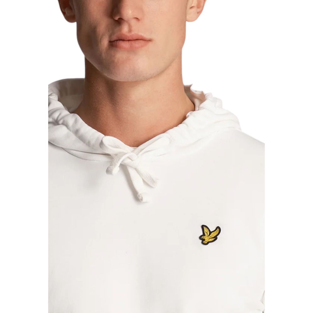 Sweat à capuche en coton blanc Lyle & Scott