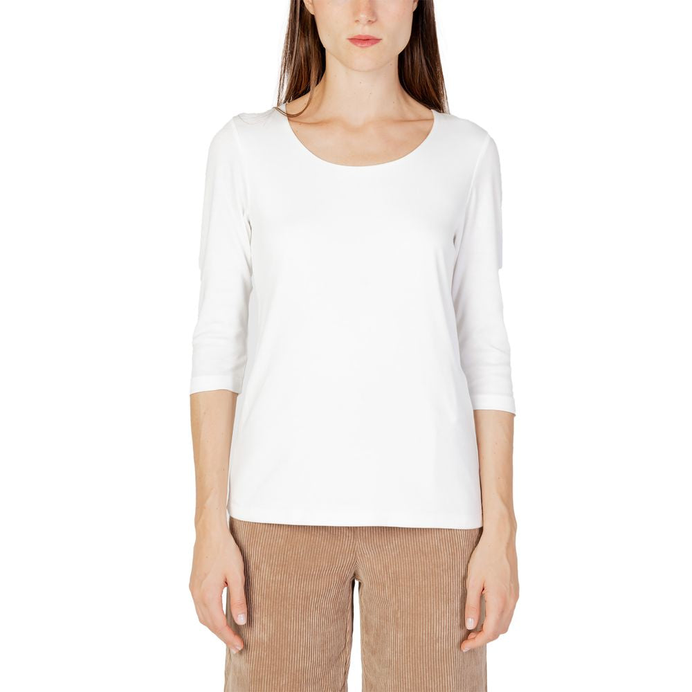T-shirt manches longues en coton crème Street One