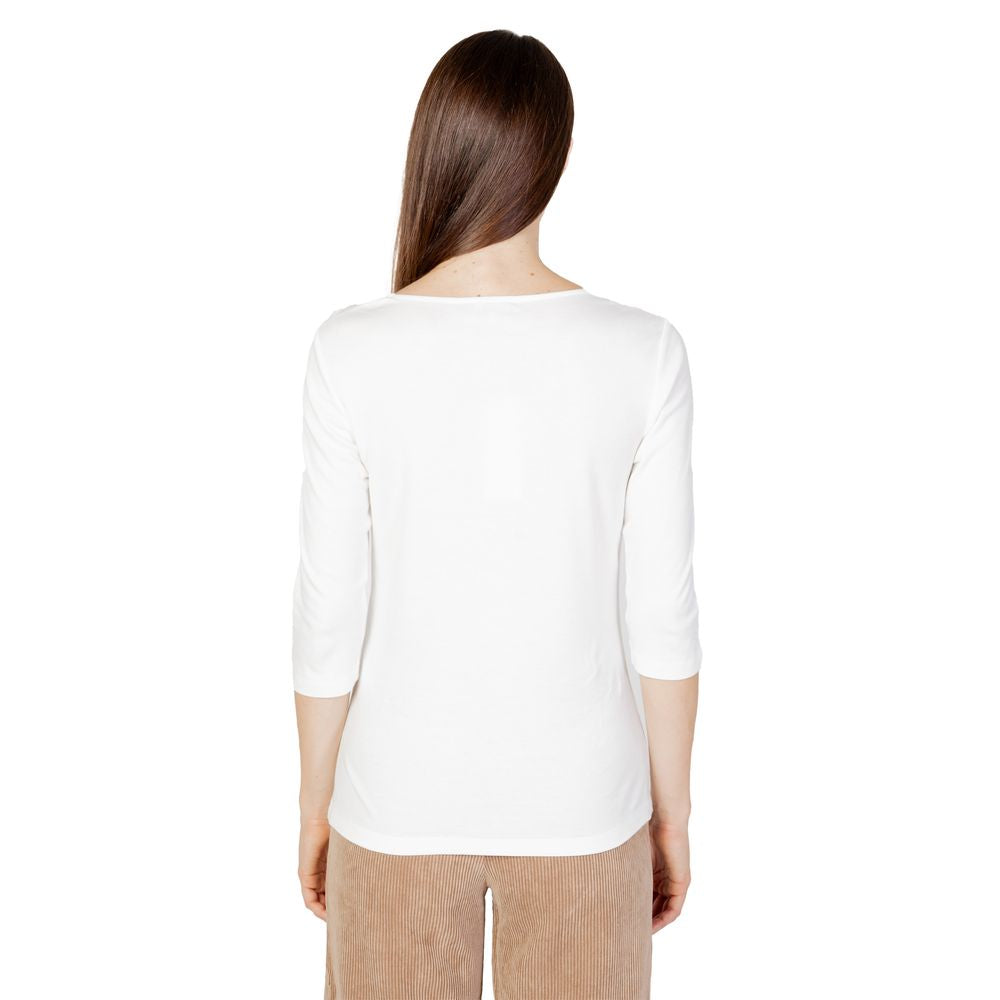 T-shirt manches longues en coton crème Street One