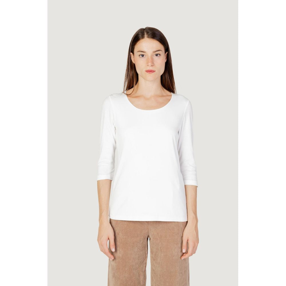 T-shirt manches longues en coton crème Street One
