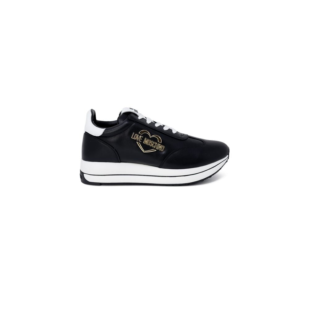 Baskets basses Love Moschino en cuir noir