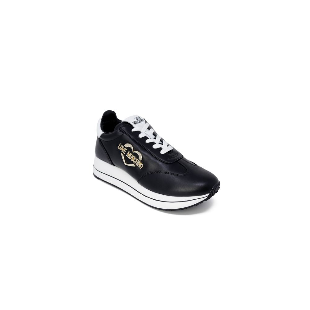 Baskets basses Love Moschino en cuir noir
