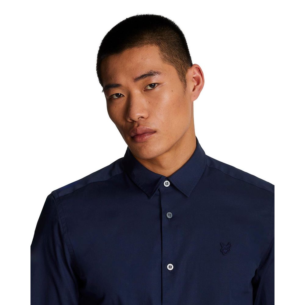 Chemise habillée en coton bleu Lyle & Scott