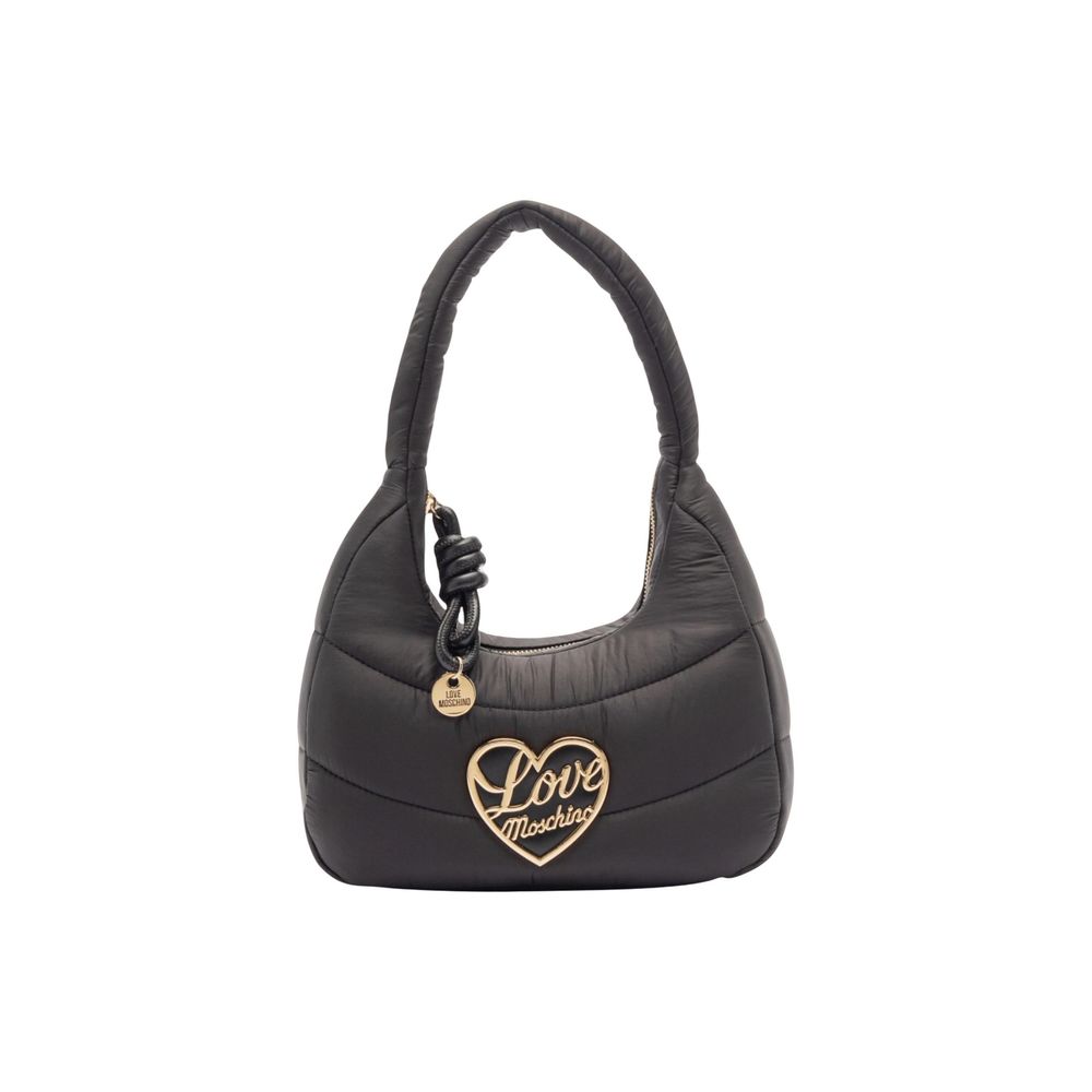 Sac à main en nylon noir Love Moschino