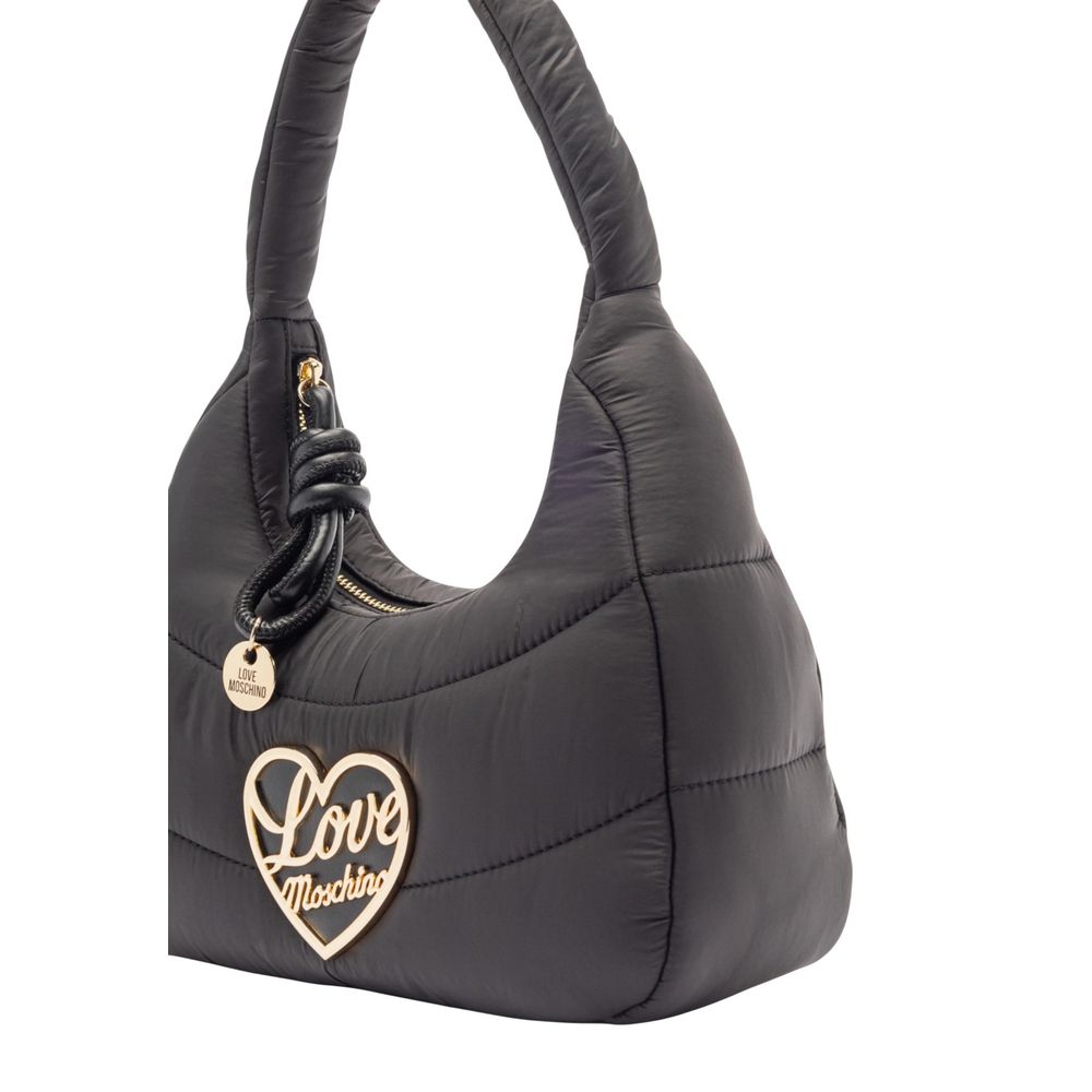 Sac à main en nylon noir Love Moschino