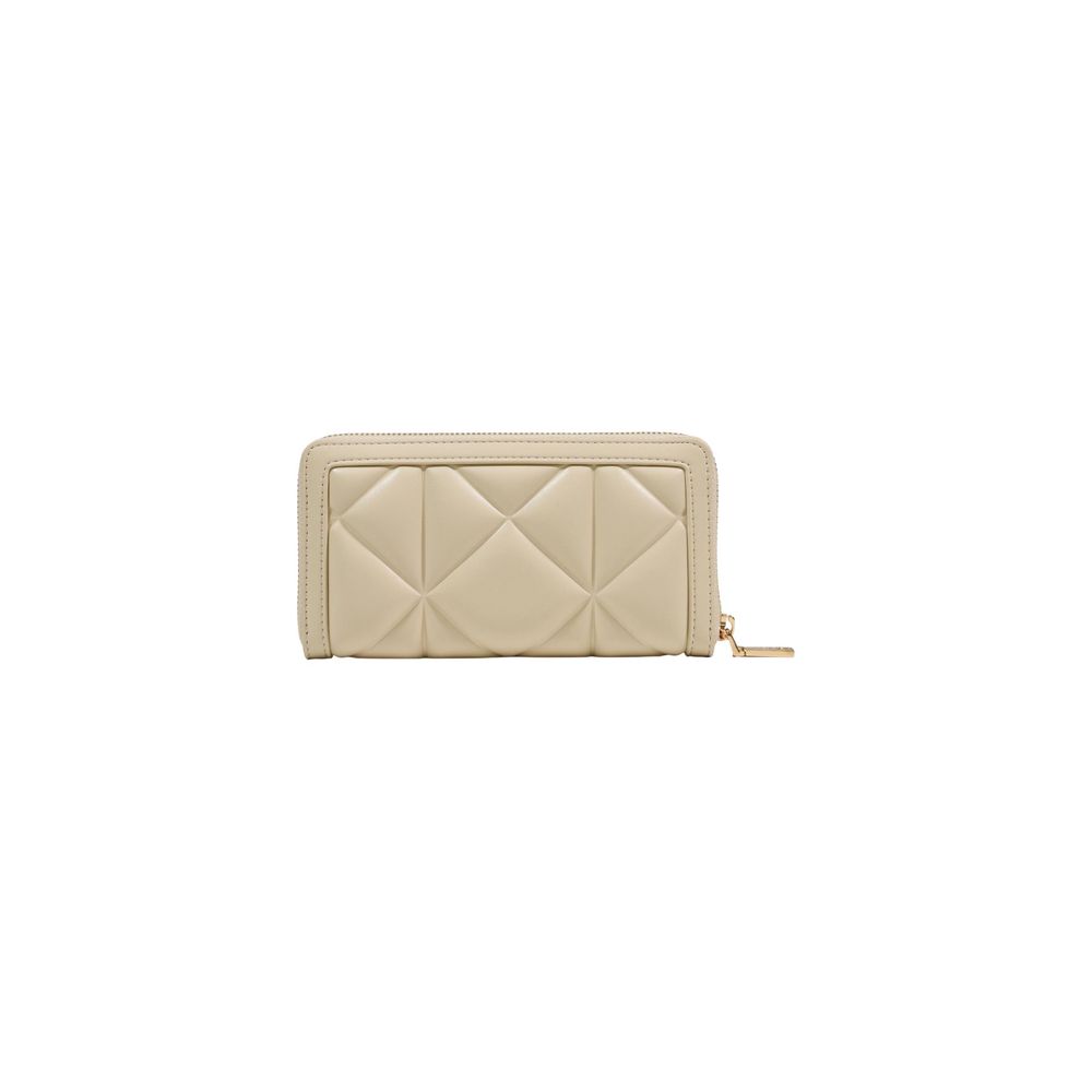 Portefeuille Love Moschino en similicuir crème