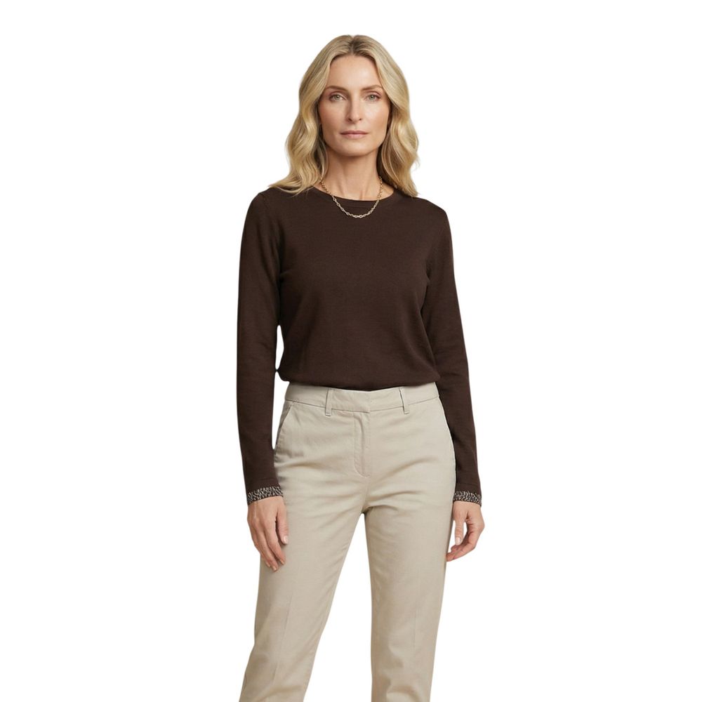 T-shirt à manches longues en coton marron Street One