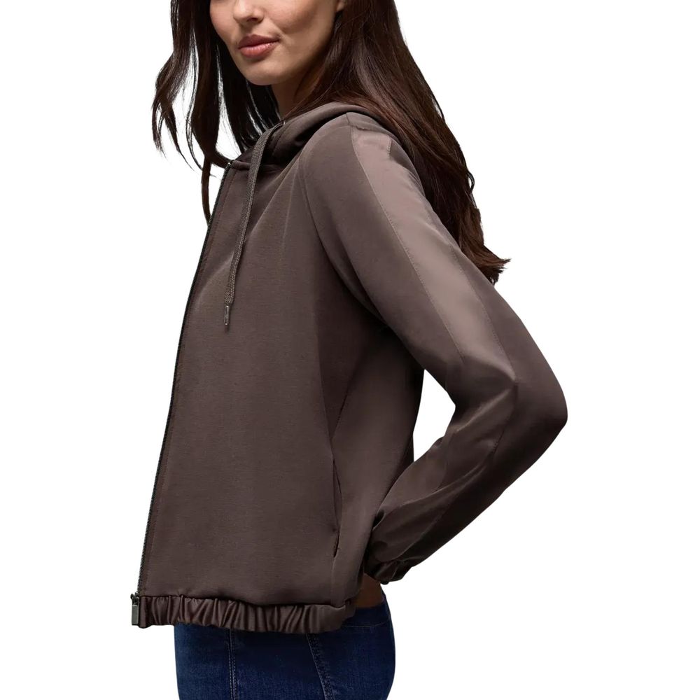 Sweat à capuche Street One marron en modal