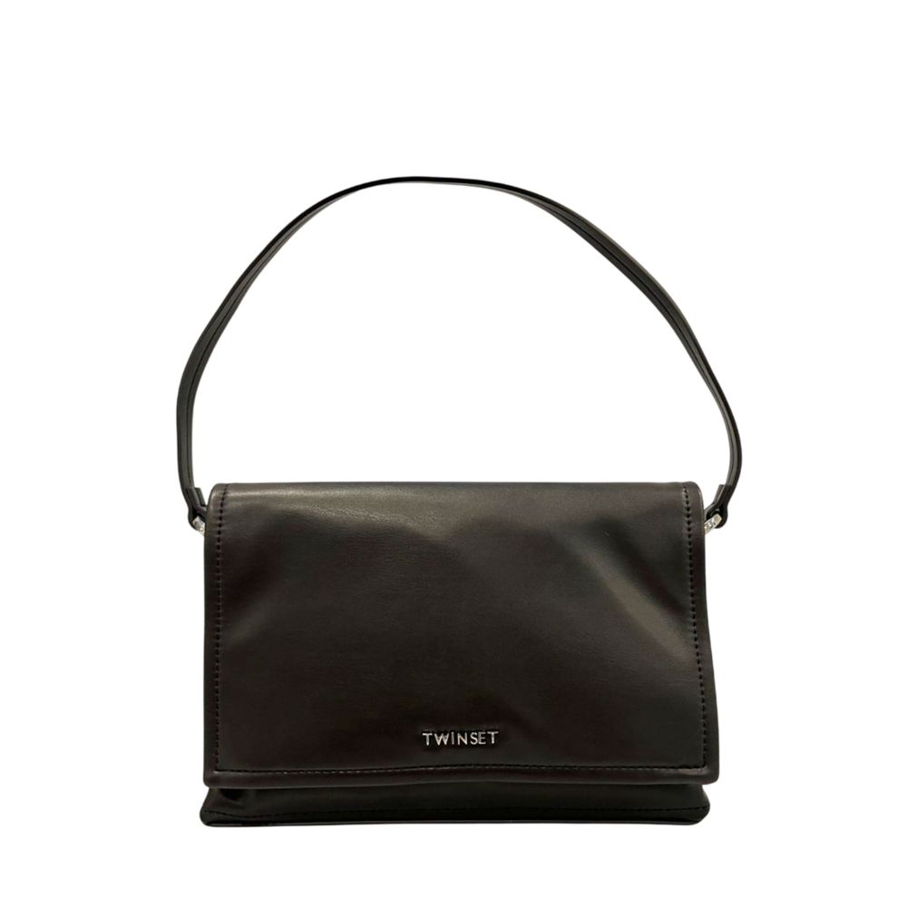 Sac bandoulière Twinset noir en similicuir pour femme