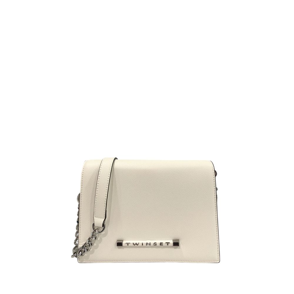 Sac bandoulière Twinset en similicuir blanc pour femme