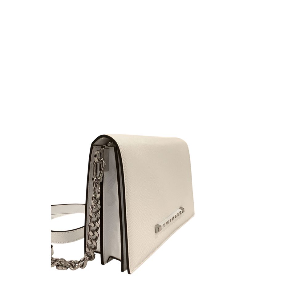 Sac bandoulière Twinset en similicuir blanc pour femme