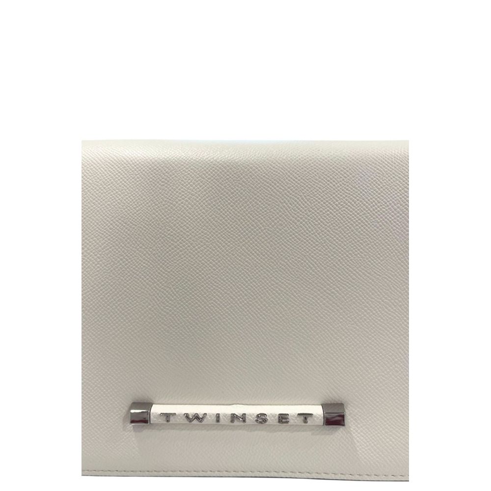 Sac bandoulière Twinset en similicuir blanc pour femme