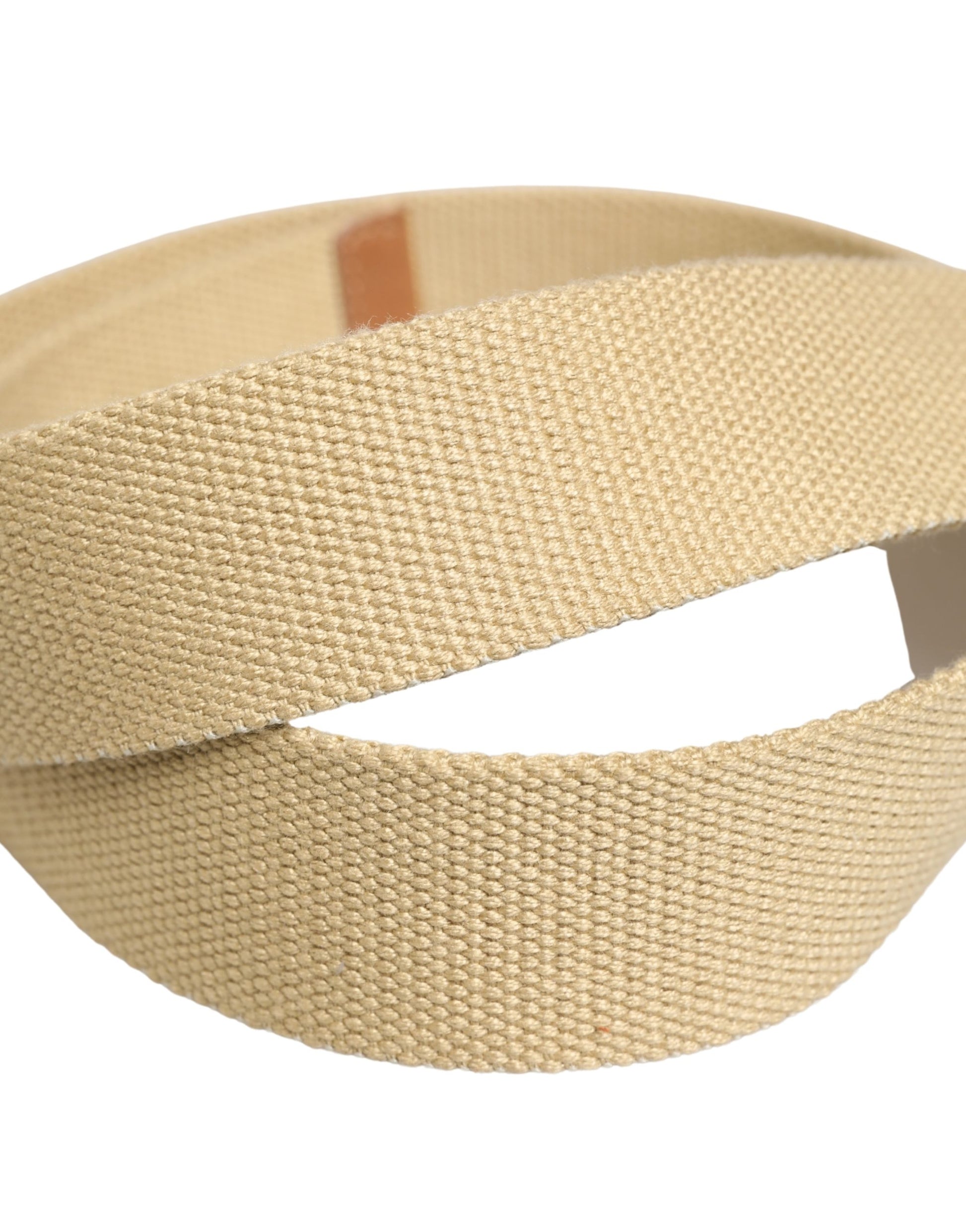 Ceinture GF Ferre homme toile beige boucle métal argenté