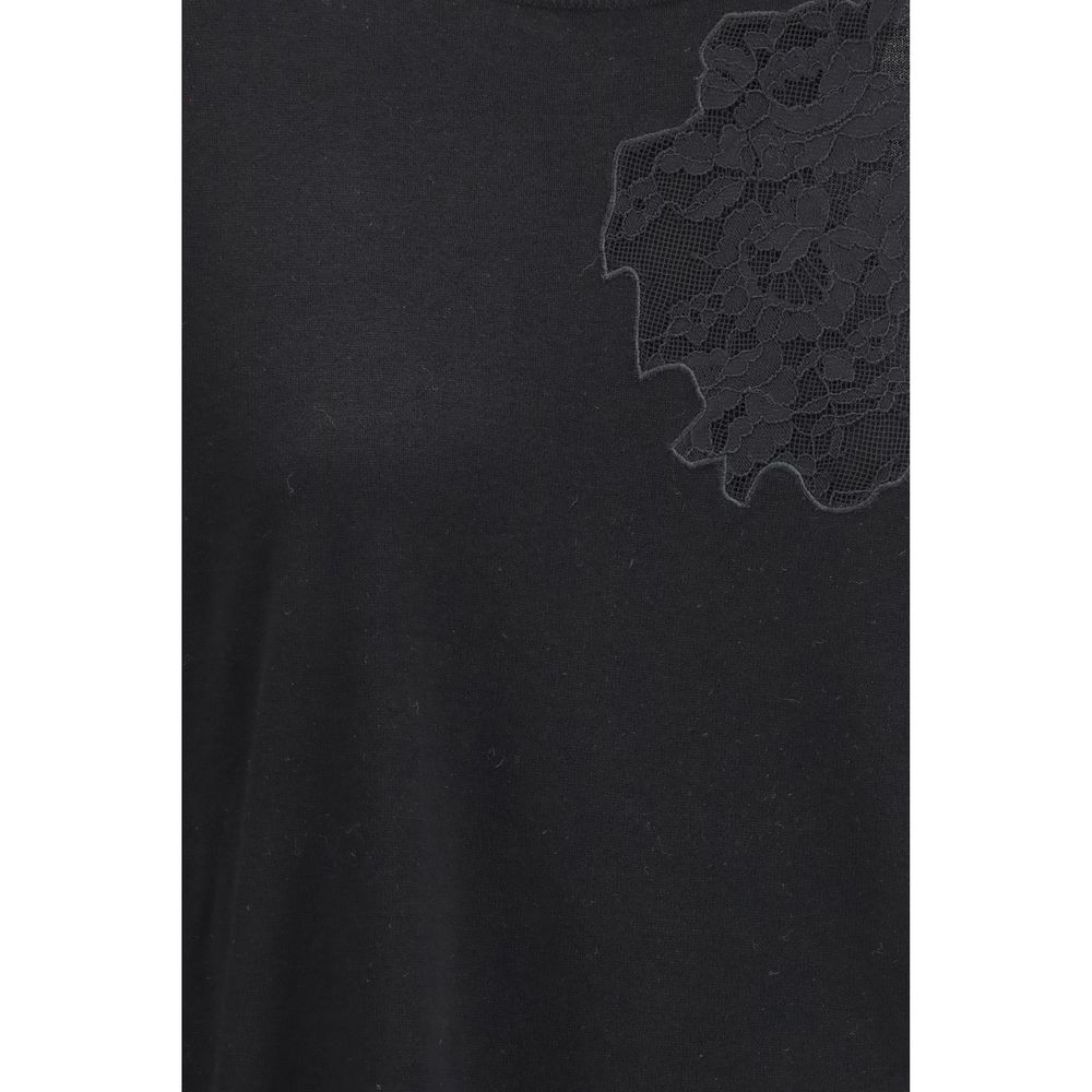 Sweat-shirt en soie noire Max Mara