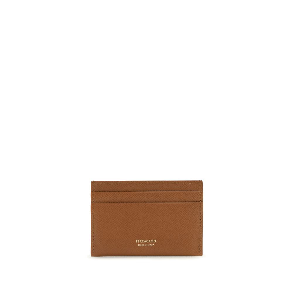 Portefeuille Ferragamo en cuir de veau marron Bos Taurus