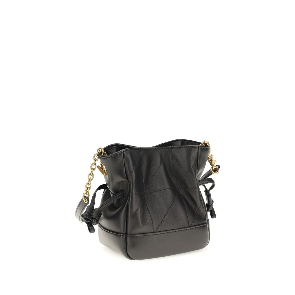 Pochette Saint Laurent noire en cuir d'agneau Ovis Aries Aries