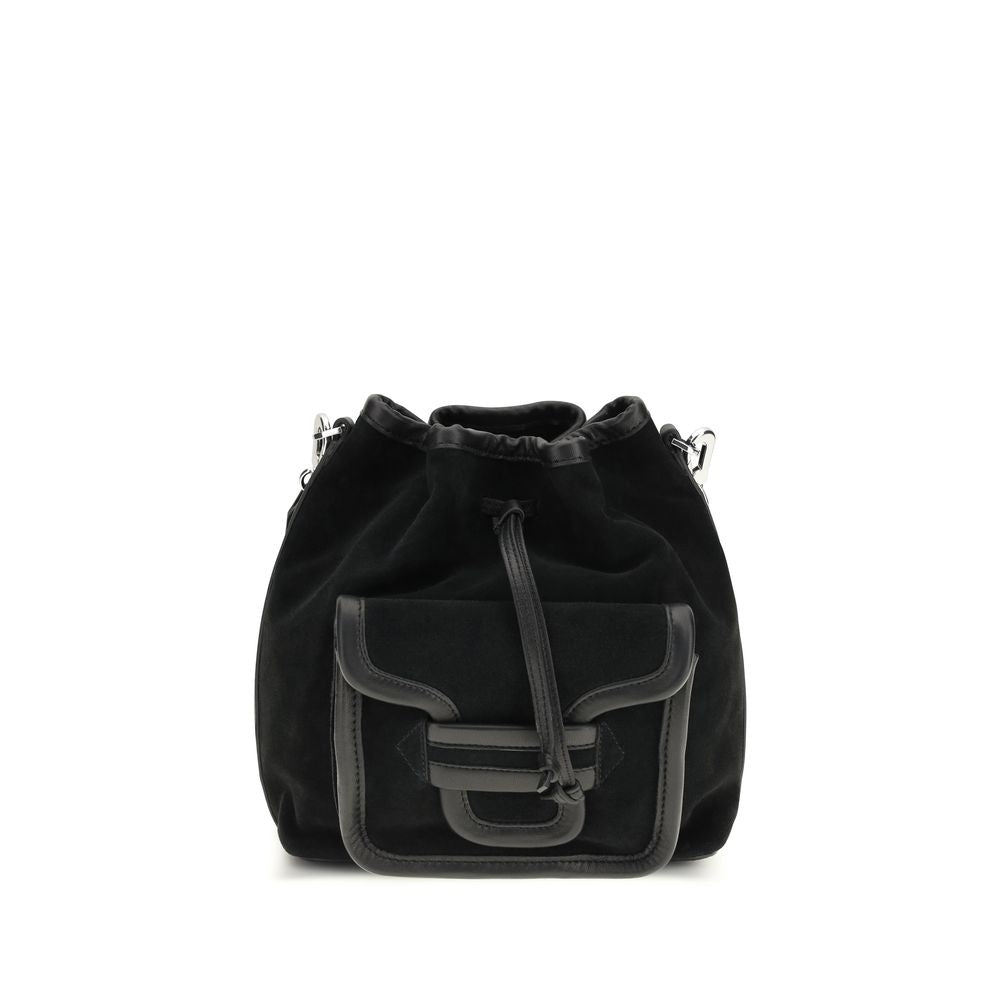 Sac Backet Pierre Hardy en cuir de veau noir Bos Taurus