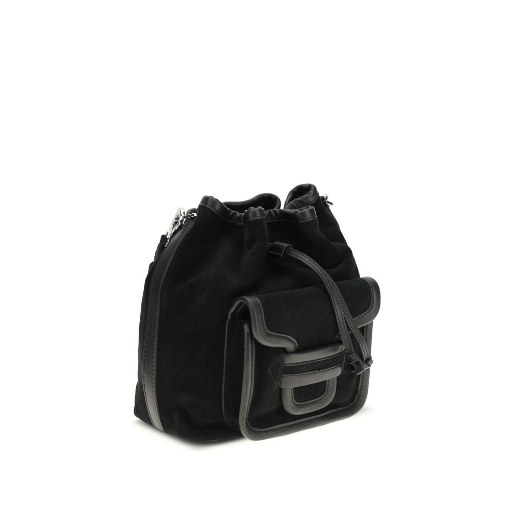 Sac Backet Pierre Hardy en cuir de veau noir Bos Taurus