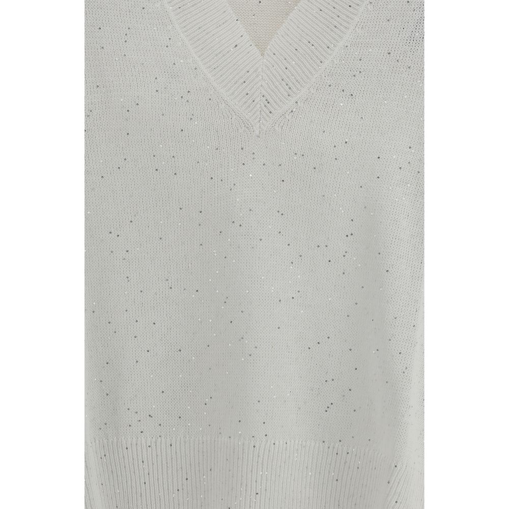 T-shirt Brunello Cucinelli en lin blanc