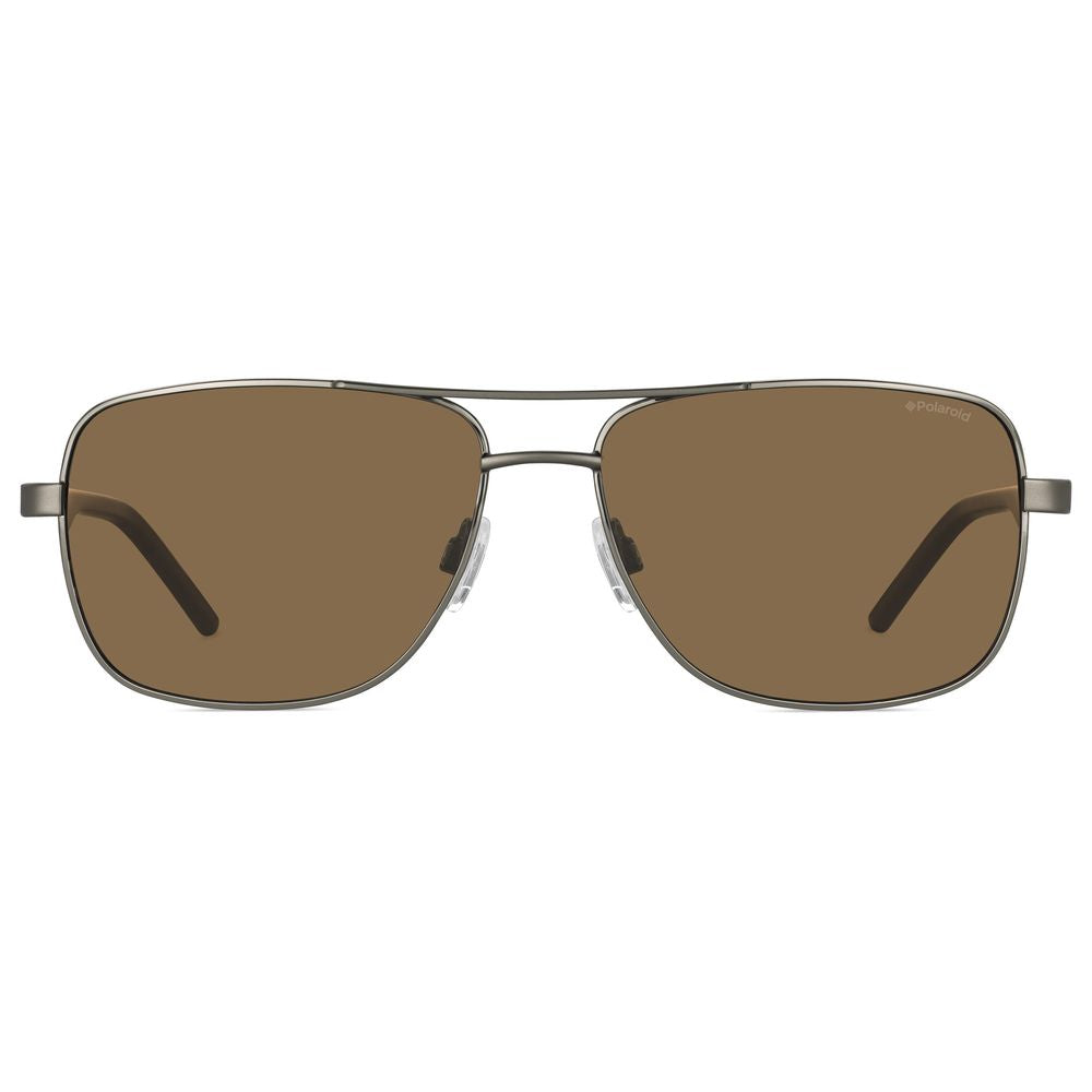 Lunettes de soleil Polaroid en métal bleu