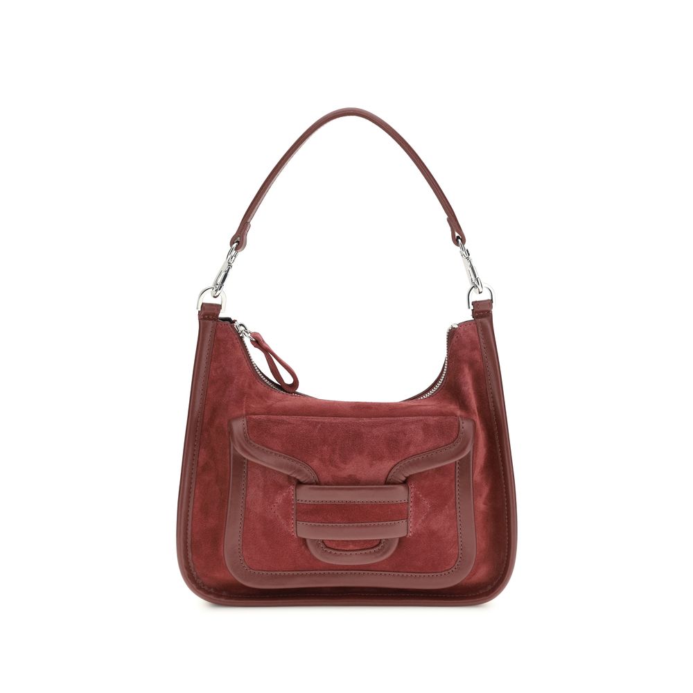 Sac porté épaule Pierre Hardy en cuir de veau Bordeaux Bos Taurus