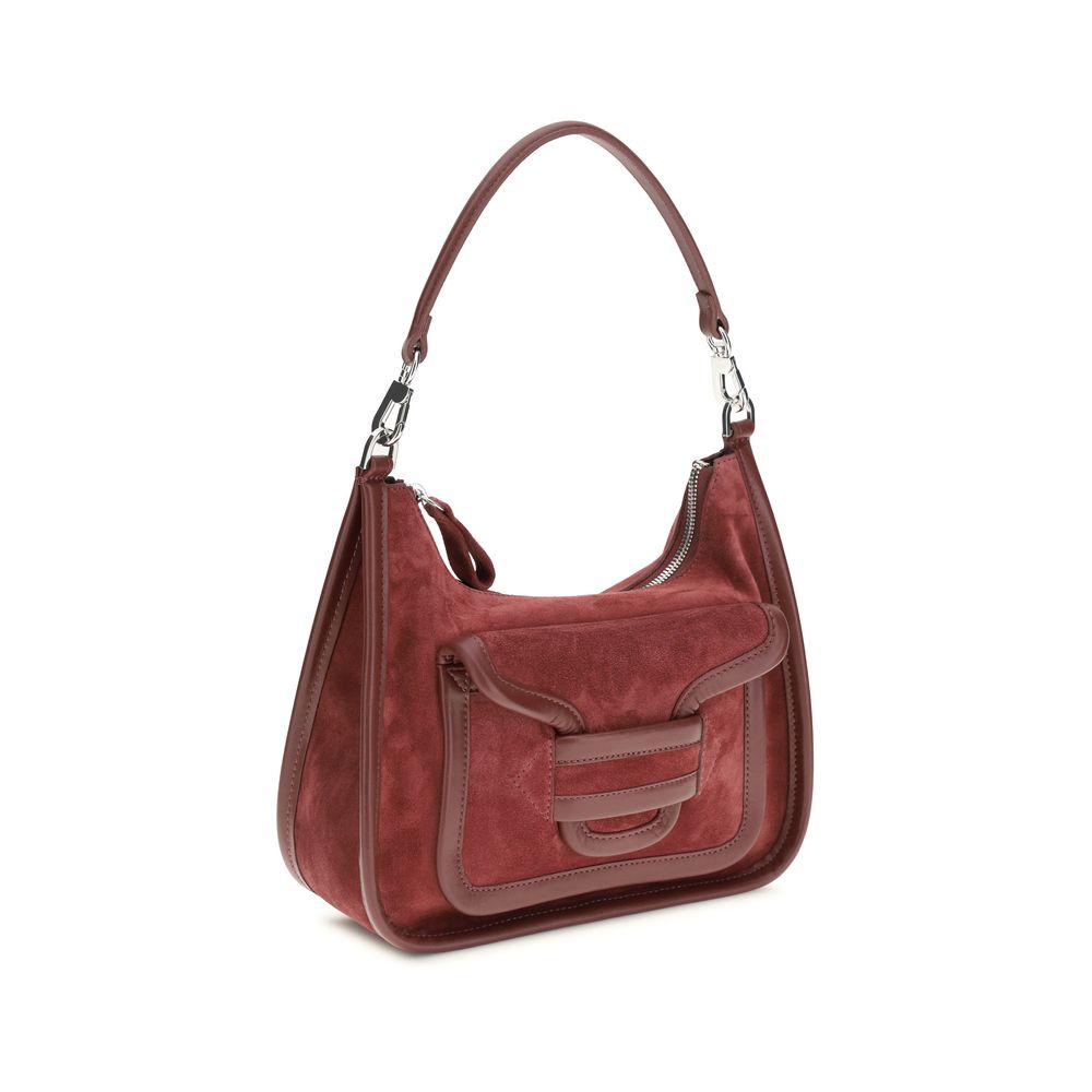 Sac porté épaule Pierre Hardy en cuir de veau Bordeaux Bos Taurus