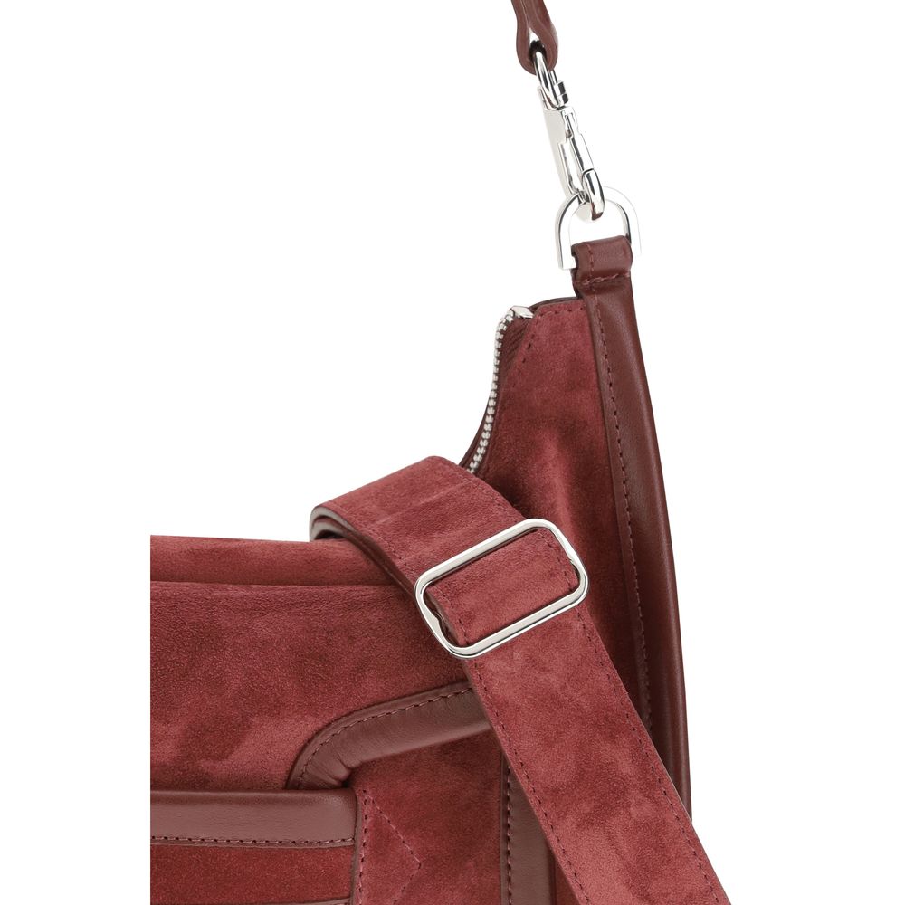 Sac porté épaule Pierre Hardy en cuir de veau Bordeaux Bos Taurus