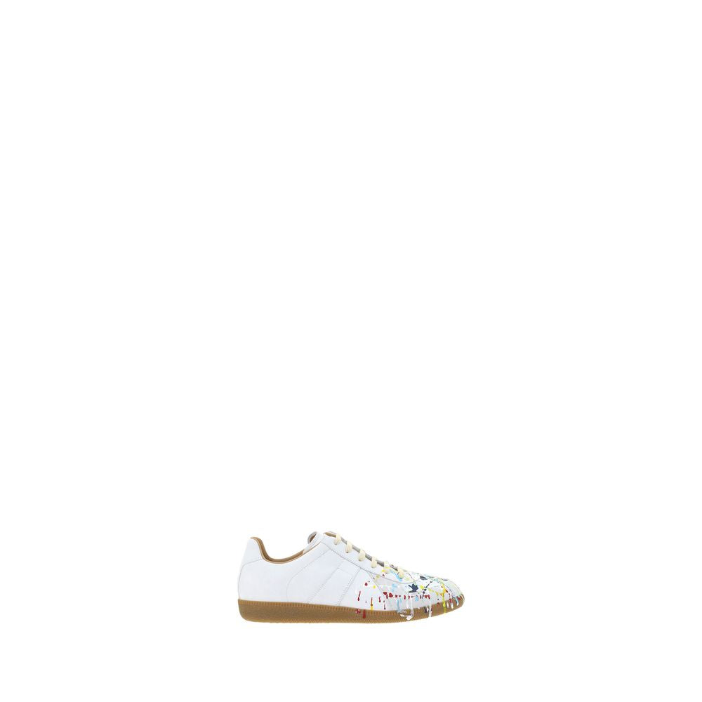 Baskets basses Maison Margiela en cuir de veau blanc Bos Taurus