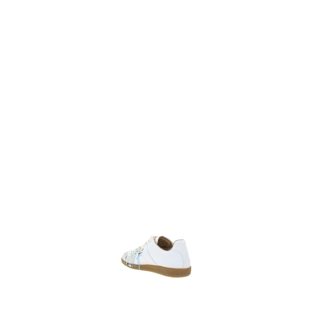 Baskets basses Maison Margiela en cuir de veau blanc Bos Taurus