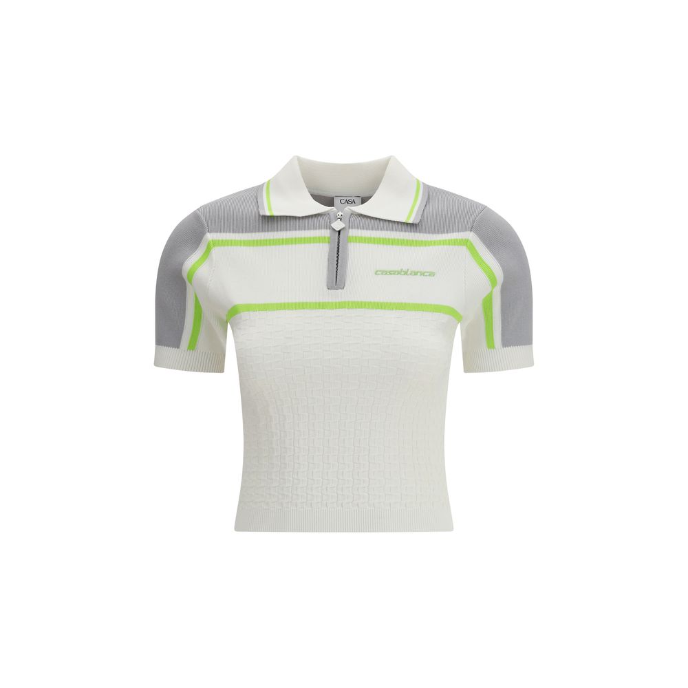 Polo Casablanca blanc en viscose