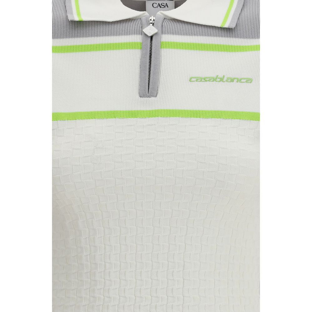 Polo Casablanca blanc en viscose