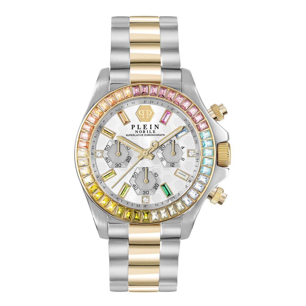 Montre Philipp Plein en acier inoxydable doré avec bracelet