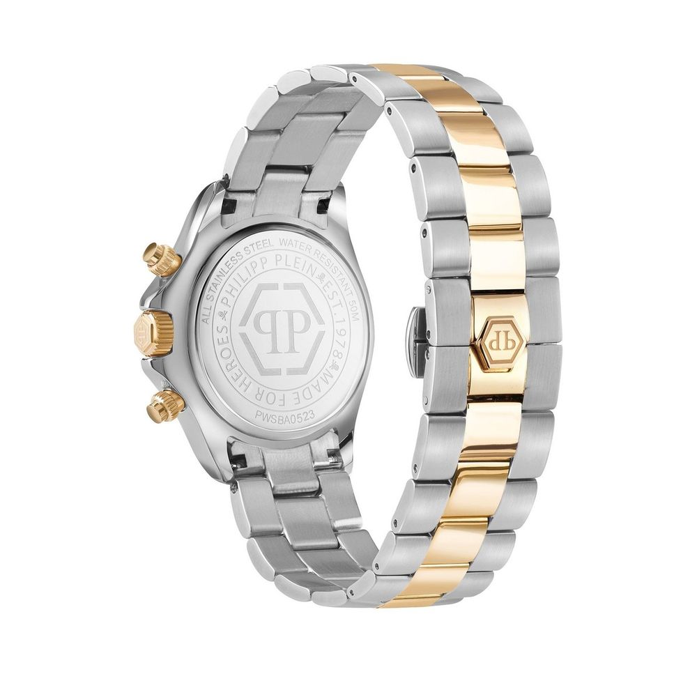 Montre Philipp Plein en acier inoxydable doré avec bracelet