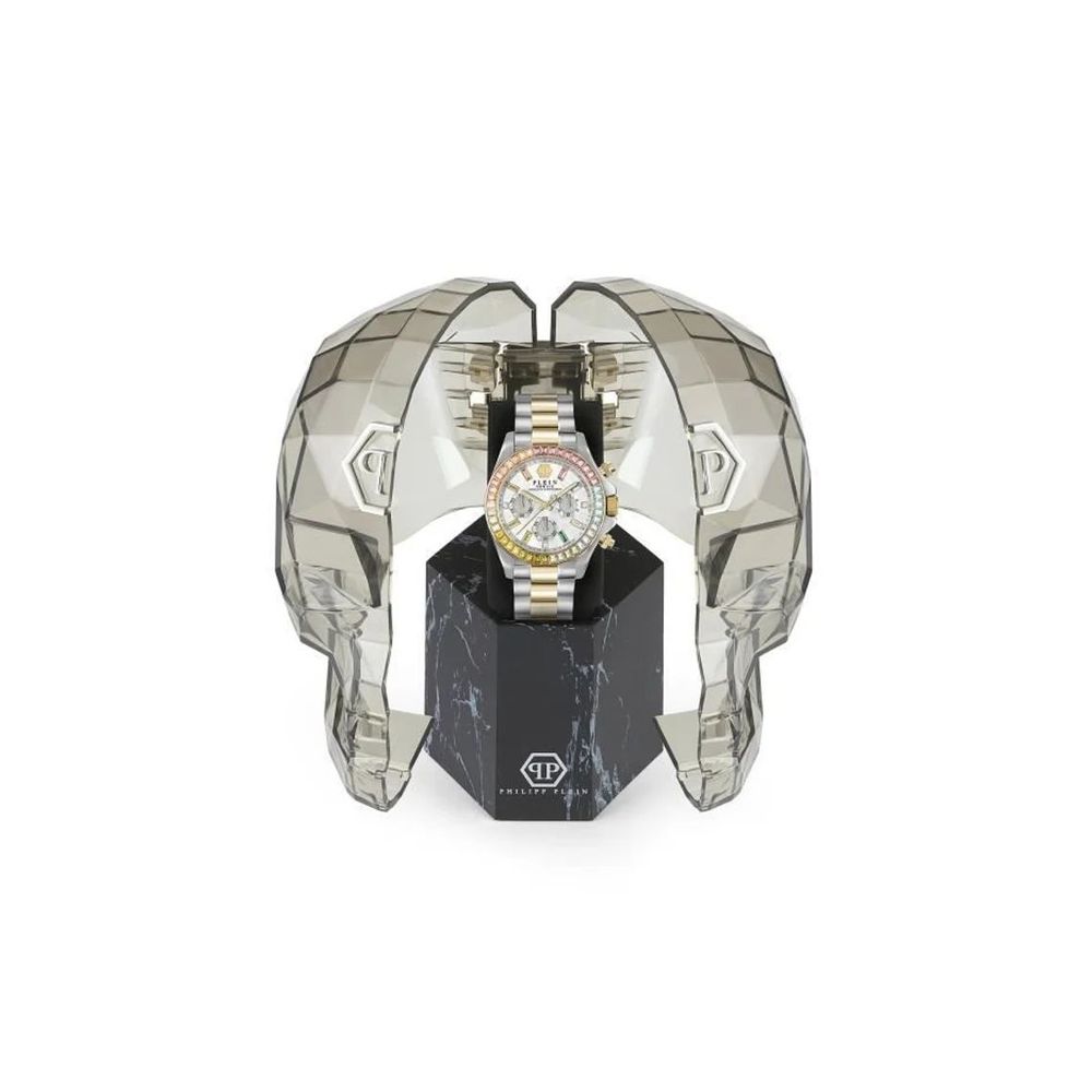 Montre Philipp Plein en acier inoxydable doré avec bracelet