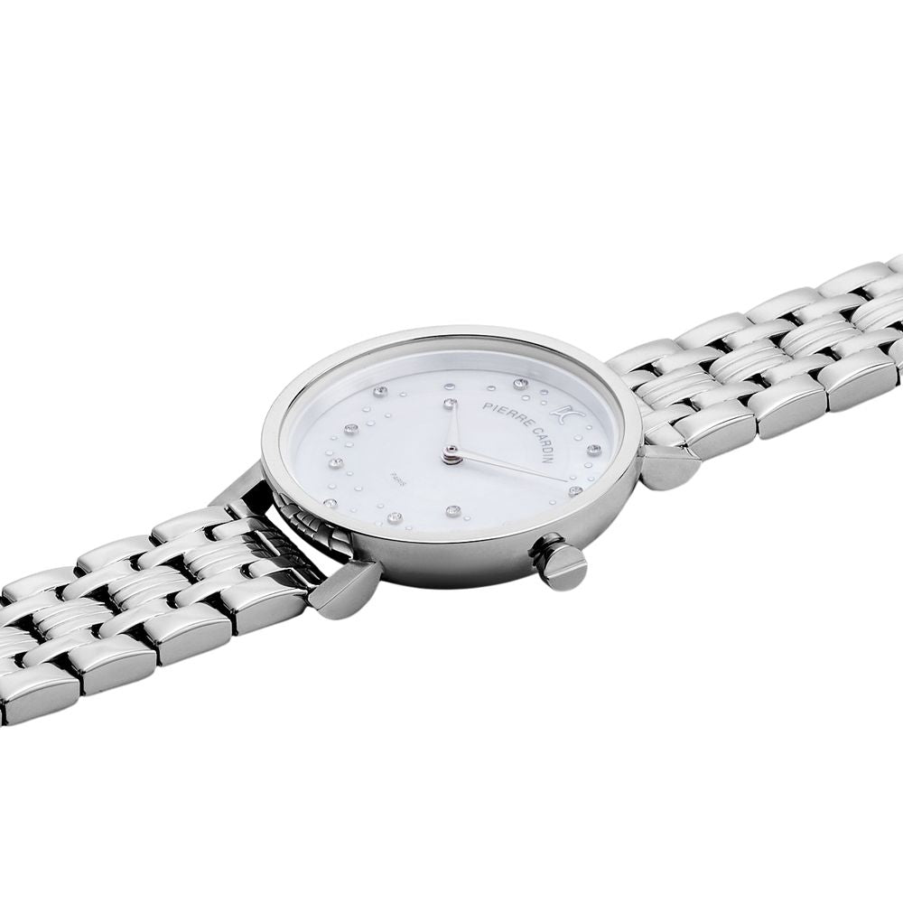 Montre habillée en acier inoxydable gris Pierre Cardin