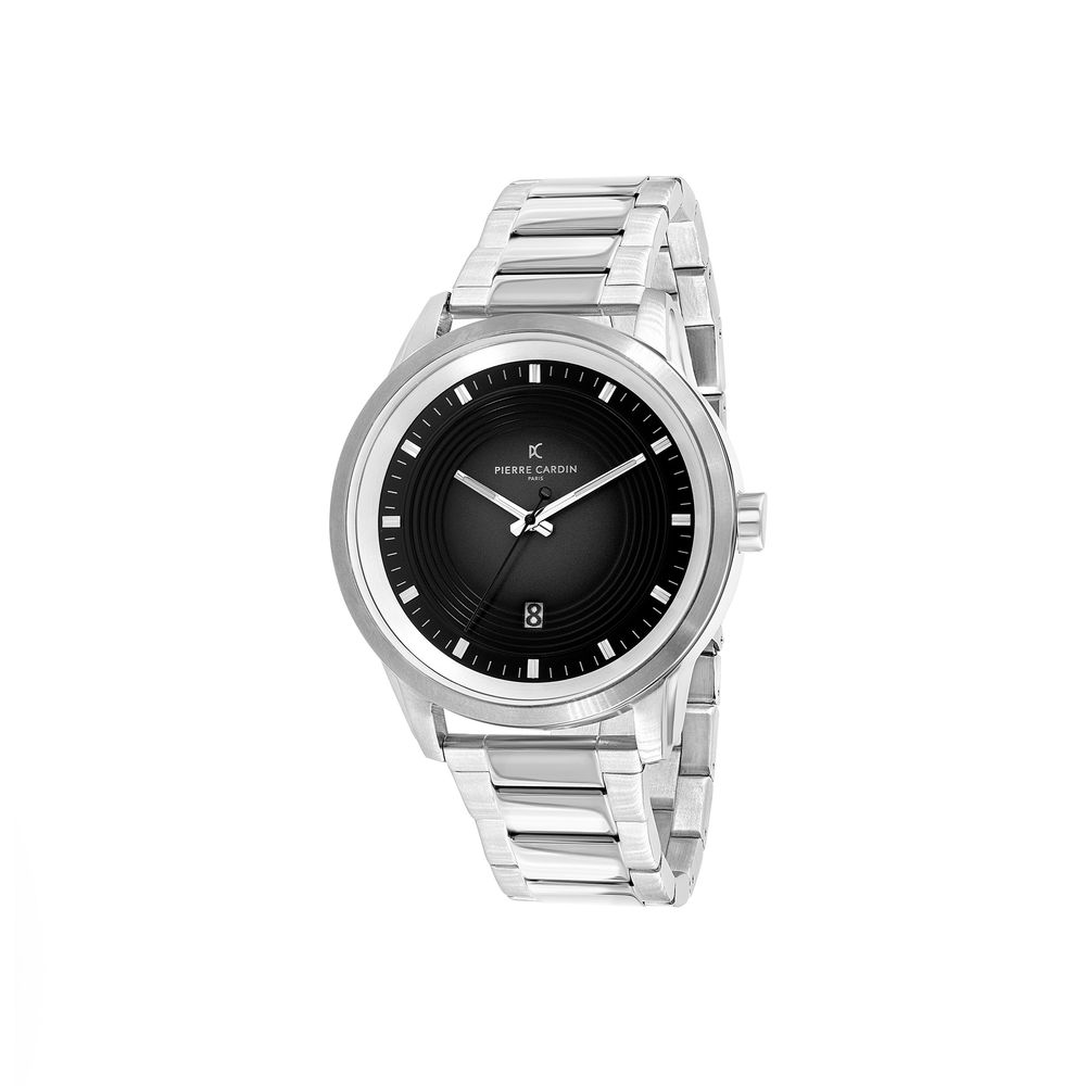 Montre habillée en acier inoxydable gris Pierre Cardin