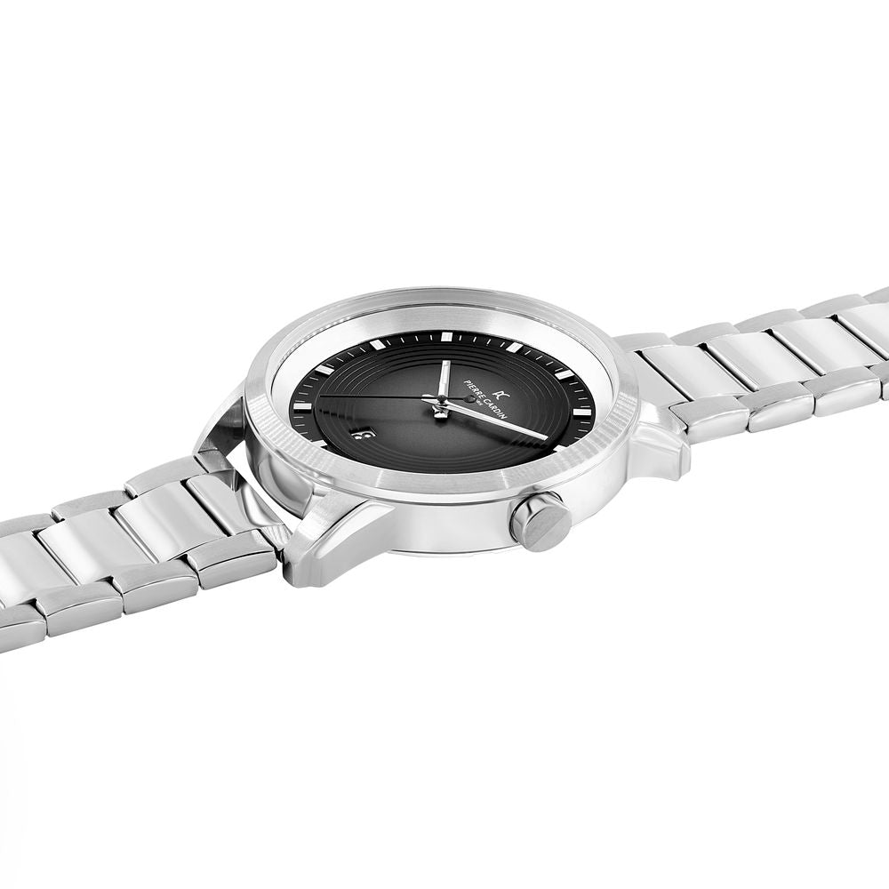 Montre habillée en acier inoxydable gris Pierre Cardin